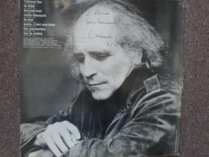 Autographe Dédicace du Chanteur LÉO FERRÉ sur Pochette Album LP 33T 1970 - Foto 1 di 4