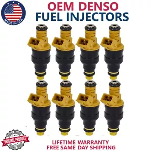 OEM 8X Fuel Injectors 1985-89 Ford Lincoln Mercury BMW 5.0L V8 3.5L 195500-1153 - Picture 1 of 7