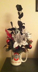 Ohio State "Fight the Team" College Tasse Weihnachten Blumengesteck - Bild 1 von 7