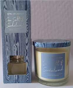 Hotel Collection Sea Salt & Sandalwood-Diffuser/100ml + Candle/300g.BN - Picture 1 of 1