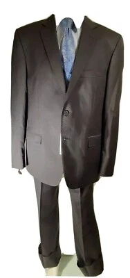 Versace Suit 46R = 56IT US made in Europe  wool mid-gray modern cut new w/ tag - Image 1 of 4