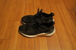 Adidas Alphaboost M G54128 Running Shoes Sample Black White Metallic Men's 9 - Picture 1 of 10