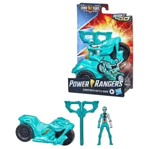NEW HASBRO POWER RANGERS DINO FURY SABERTOOTH BATTLE RIDER GREEN RANGER F4214 - Picture 1 of 8