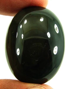 Piedra preciosa suelta de obsidiana negra natural de 55,60 quilates cabujón - 23582 - Imagen 1 de 2