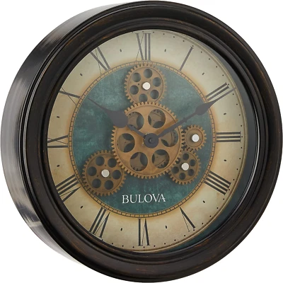 Industrial Motion Wall Clock, 12.8, Aged Black - Image 1 of 4
