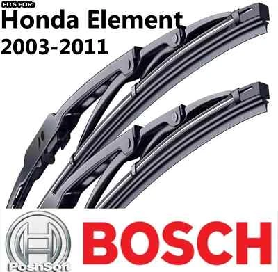 Juego de limpiaparabrisas Bosch DC para Honda Element (2003-2011) delantero izquierdo y derecho (par) Foto 1 de 2