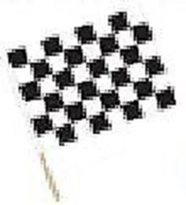 Letrero de bandera de mano Checker Racing 9"X12" (paquete de 100) - Imagen 1 de 1