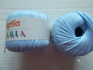 Katia Bahia Baumwollmischgarn, helles kühles Blau, Menge 2 (je 52 Yards) - Bild 1 von 2