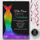 10 Personalised Birthday Party Invitations 18th 21st 30th 40th 50th 60th ANY AGE