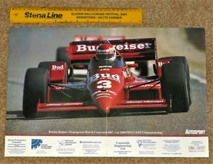 PÓSTER ORIGINAL 1986 INDYCAR CAMPEÓN - BOBBY RAHAL - MARZO 86C - Imagen 1 de 3