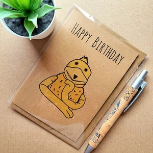 Divertida tarjeta de cumpleaños plana de Eric de la década de 1990 - Imagen 1 de 3