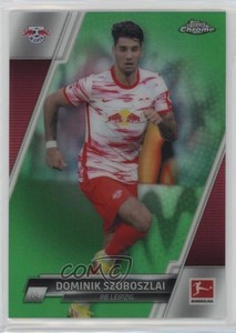 2021-22 Topps Chrome Bundesliga Green Refractor /99 Dominik Szoboszlai #61