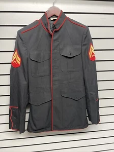 DSCP USMC Herren Poly/Wolle Corporal Kleid Blau Mantel Militär Jacke Gr. 37S - Bild 1 von 19