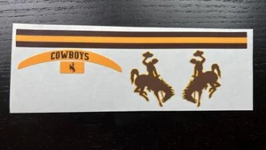 Wyoming Cowboys Mini Football Helmet Decal Set - Picture 1 of 1
