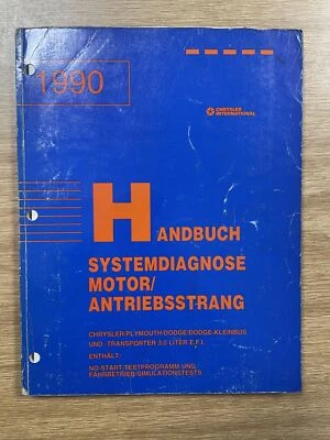 CHRYSLER 3,0L MOTOR 1990 HANDBUCH SYSTEMDIAGNOSE MOTOR/ANTRIEBSSTRANG 816990018 - Bild 1 von 3