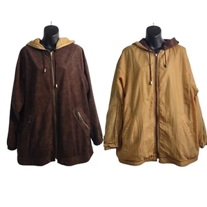 CS Signature Women's Brown Reversible Jacket Size L - Picture 1 of 9