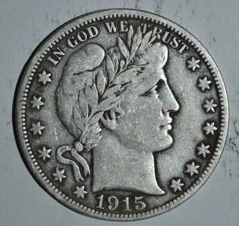 1915 S BARBER HALF DOLLAR  {{{1562 Cover