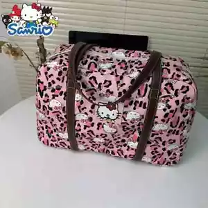 New PINK Oxford Fabric Hello Kitty Travel Bag Large Capacity Duffle Shoulder Bag - Picture 1 of 3