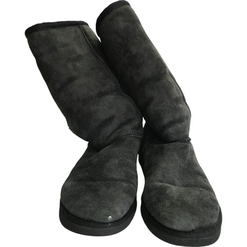 Stivali UGG Australia Shearling neri da donna taglia W6 pelle classici alti 5815