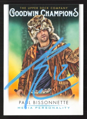 PAUL BISSONNETTE SIGNED AUTOGRAPH 2021 UD GOODWIN CHAMPIONS CARD BIZ TNT 6 - Image 1 of 2
