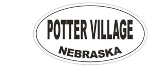 Potter Village Nebraska Autoaufkleber oder Helmaufkleber D5397 oval - Bild 1 von 1