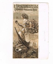 cartolina d' epoca catania II esposizione agricola 1907