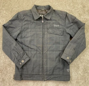 Vurt Jacket Men's Medium Gray Plaid Pac Sun Trucker Fallen Angels Lining - Picture 1 of 18