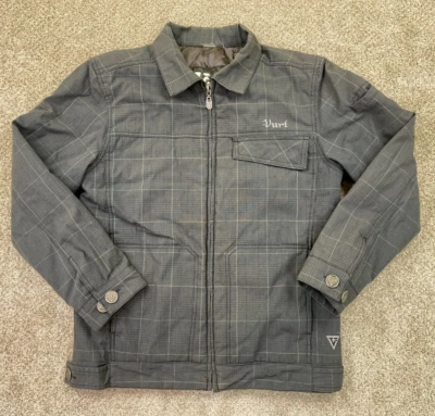 Vurt Jacket Men's Medium Gray Plaid Pac Sun Trucker Fallen Angels Lining - Image 1 of 4