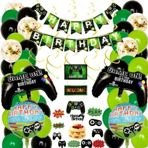 Game On Party Supplies Tableware Gaming Luxury Birthday Decoration - Picture 1 of 29