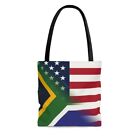 South Africa America Flag | USA Half South African Tote Bag | Shoulder Bag