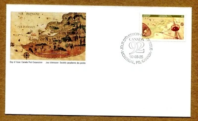 CANADA First Day series, 1992 -03-25 EXPLORATION. 48¢ STAMP COVER - Image 1 of 2