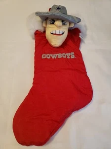 Calza natalizia vintage DALLAS COWBOYS peluche peluche mascotte - Foto 1 di 4