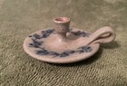 Salt Glazed Stoneware Candle Stick Holder, Salmon Falls, Primitives, blueberry
