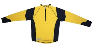Cannondale Chrono Yellow Black Long Sleeve 1/4 Zip Cycling Jersey Mens XL - Picture 1 of 7