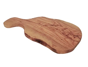 Olive Wood Serving Board with Handle Rustic Kitchen Cheese Board 13" x 7" - Picture 1 of 5