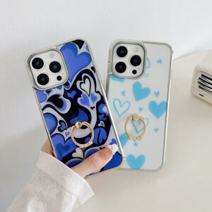 Protective Case Cover For iPhone 15 14 13 Pro Max Ring TPU Silicone Shockproof