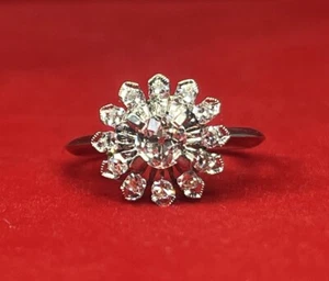 Fine Birks 18K White Gold Diamond Floral Setting Ring Size 4.75 - Picture 1 of 11