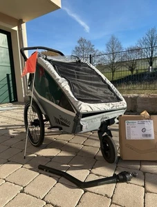 Qeridoo Kidgoo 2 Kinderanhänger mit Zubehör - Bild 1 von 12