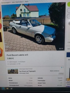 Suche Escort Cabrio Mk4 Sitze - Bild 1 von 1