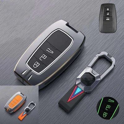 Zinc Alloy Car Key Fob Case Cover For Toyota Camry Corolla Prius RAV4 Highlaner - Image 1 of 4