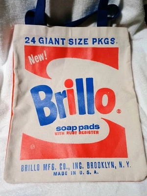Andy Warholcanvas Bag Brillo Soap Tote Bag Large Capacity Inside Pocket - Image 1 of 4