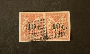 Stamps Reunion Scott #9 used pair - Picture 1 of 1