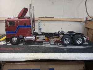 Tamiya Globe Liner Semi Truck On Grand Hauler Rails Fully Loaded Read Descript - Picture 1 of 11