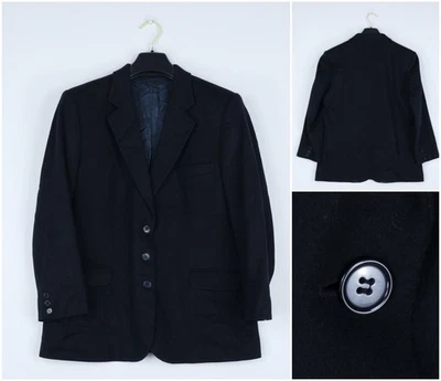 Женский Blazer большой США 12 ЕС 42 черный официальный бизнес 100% шерсти куртка - Изображение 1 из 4