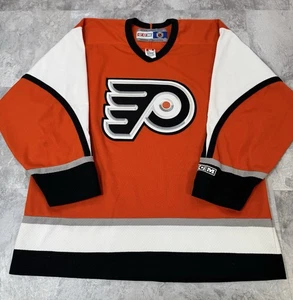 Camiseta deportiva de hockey vintage Philadelphia Flyers naranja cromada tercera tercera CCM - Imagen 1 de 7