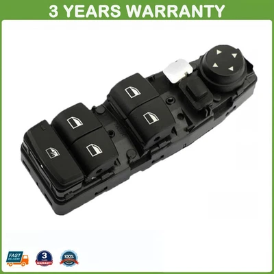 Interruptor de ventana eléctrica lado del conductor para BMW 535I 550I 528I 328I 2011-16 61319208109 Foto 1 de 4