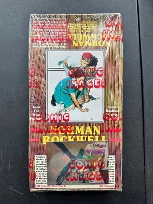 Caja de tarjetas de coleccionista Norman Rockwell 1993 imagen de cómic - sellada de fábrica Foto 1 de 4