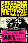 Creedence Clearwater Revival - 1969 - Seattle WA - Affiche de concert