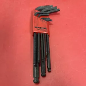Bondhus Allen 9-Pieces Metric Hex Key Set - 1.5, 2, 2.5, 3, 4, 5, 6, 8, & 10mm - Picture 1 of 4