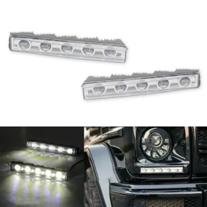 2Pcs Clear DRL Daytime Running Light LED for Mercedes-Benz W463 G63 G500 G65 AMG - Picture 1 of 8